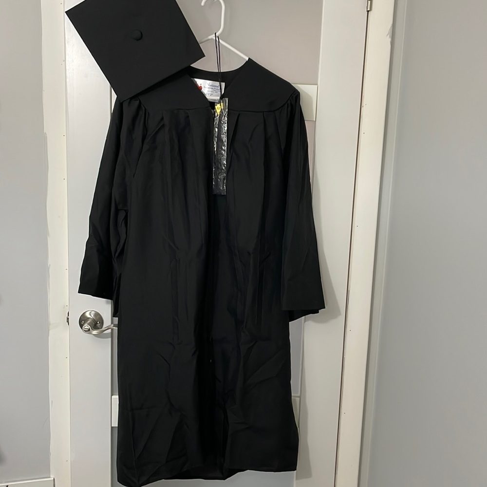 Graduation Classkeeper Keeper Gown Unisex Adult Black Bachelor High School EUC